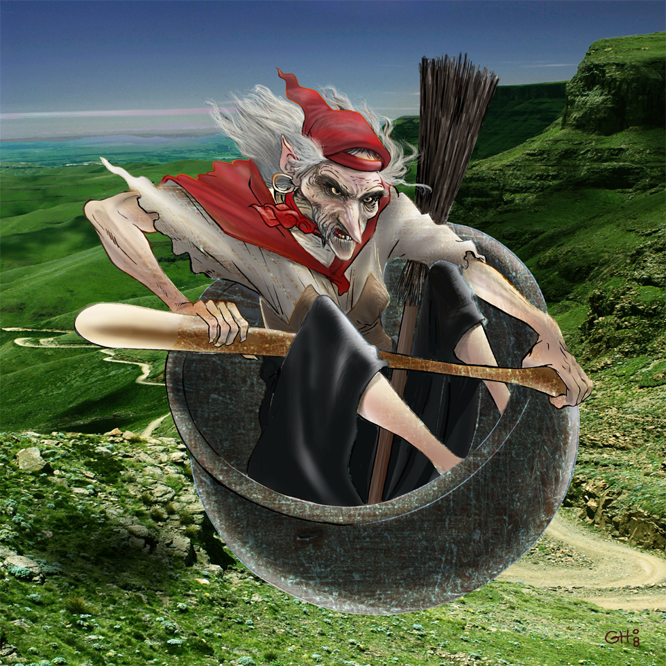 Baba Yaga Flying
